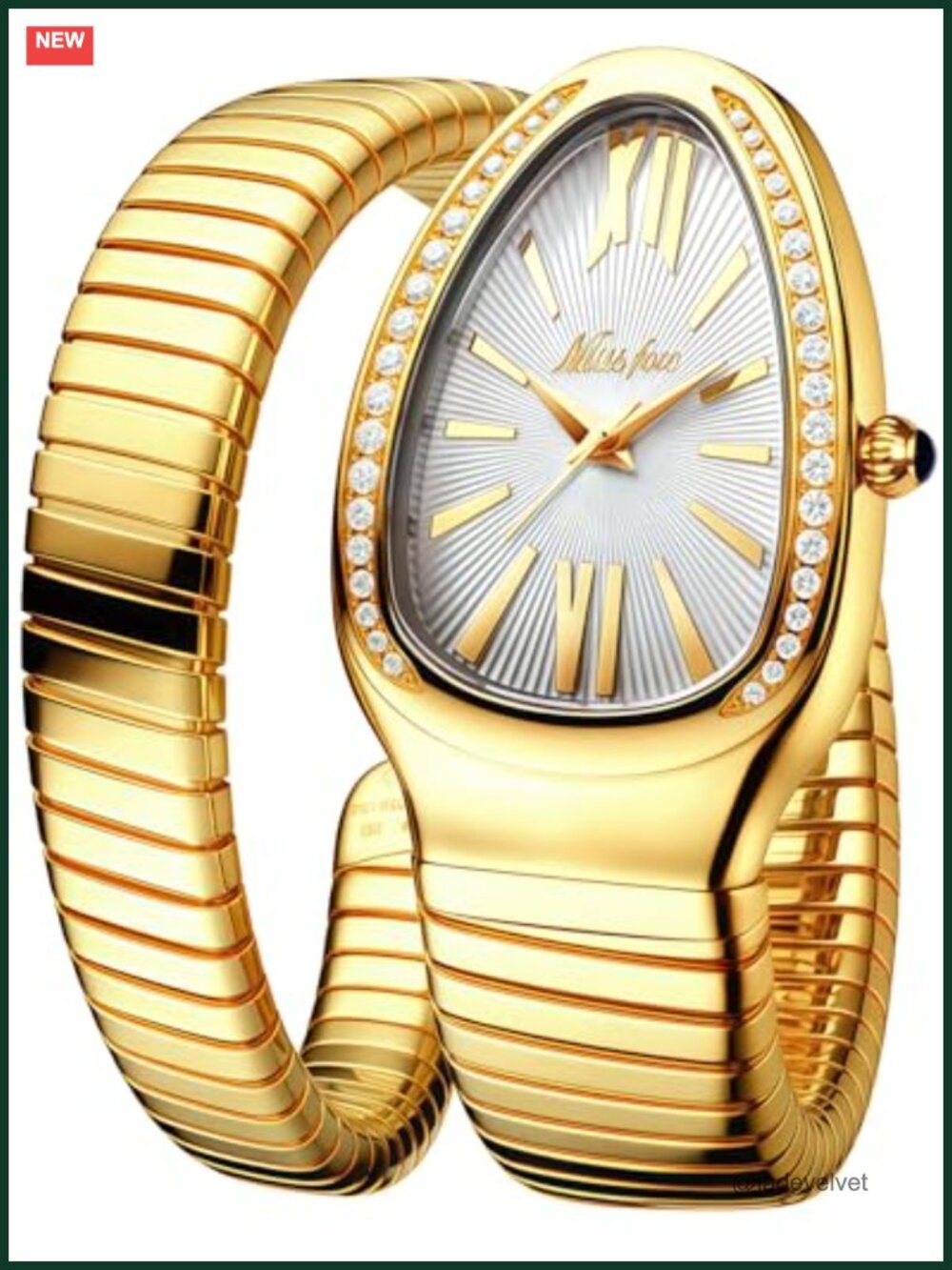 Snake Face Women's Watch Waterproof Steel Dainty Dress Wristwatch